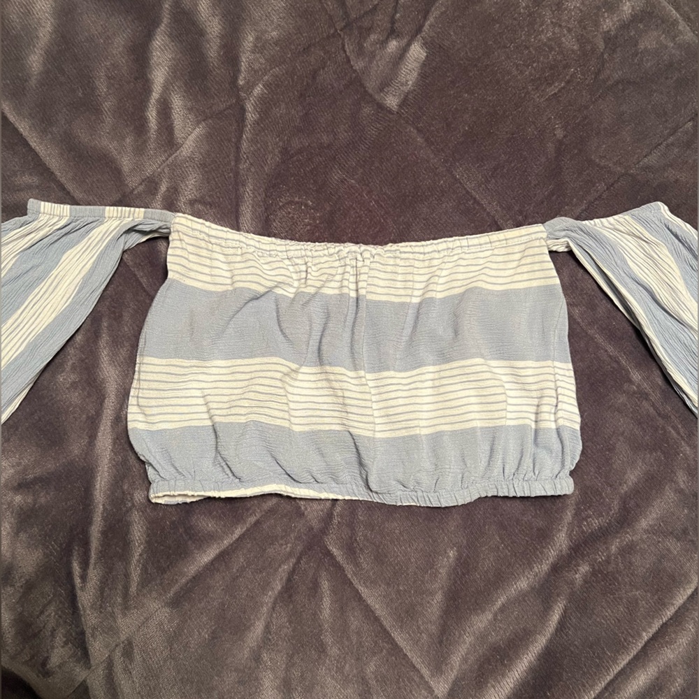 American Eagle Outfitters Blue and White Striped Skirt